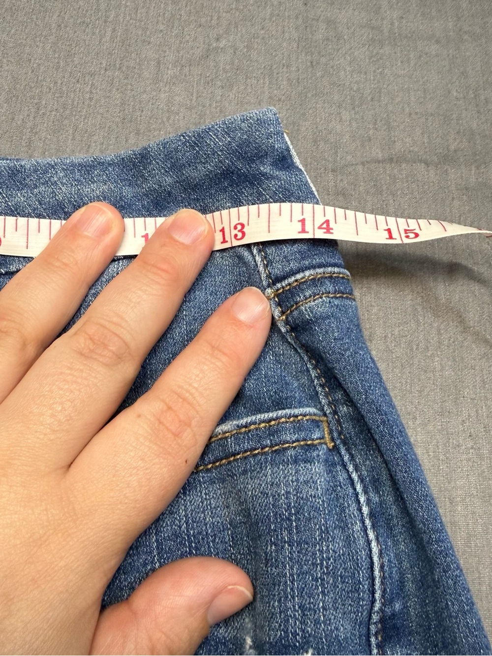 American Eagle Outfitters Ripped High Rise cropped Blue Jeggings - Picture 7 of 7